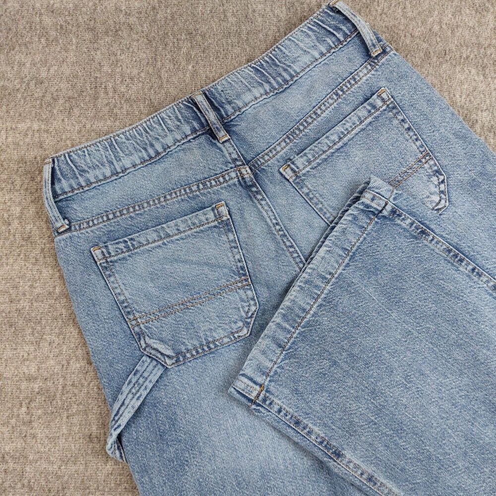 Aeropostale Jeans Womens XS Short (Fit28x30) Mid Rise Baggy Wide Leg Carpenter